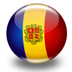 Obraz premium Kugel Andorra Fahne
