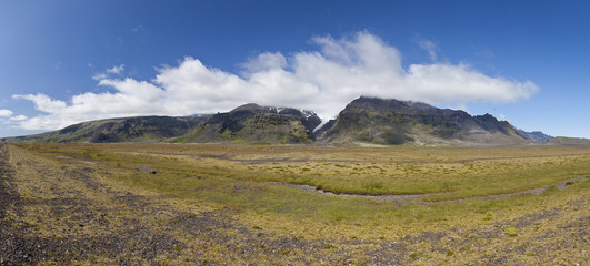 Fototapeta premium Iceland Panoramic Mountain Landscape