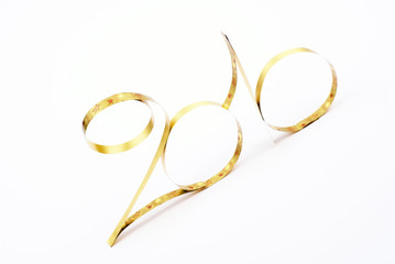 2010 brillante sur fond blanc