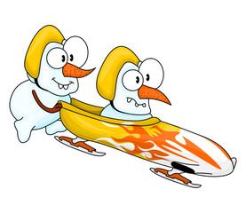 Snowmen’s bobsleigh