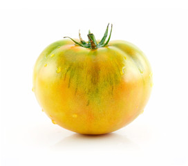 Ripe Yellow Tomato Isolated on White