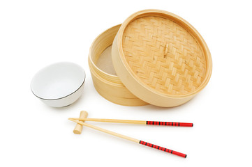 Chinese dining set isolated on the white