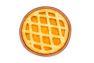 Sweet pie on the background