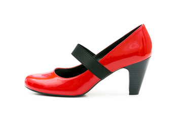 Woman shoes isolated on the white background