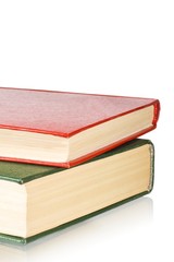 Book stack isolated on white background