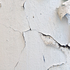 stucco wall with crack