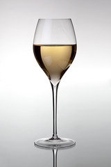Glass with white wine