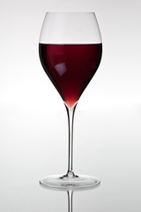 Glass with red wine