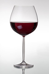 Glass with red wine