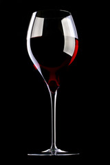 Glass with red wine