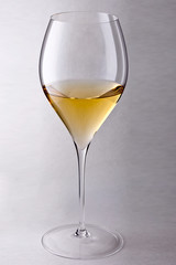 Glass with white wine