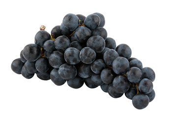 bunch of fresh blue grapes, isolated on white background