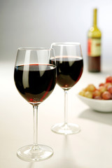 Two full wine glasses