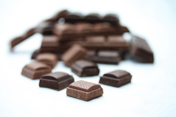 Pieces of a chocolate bar