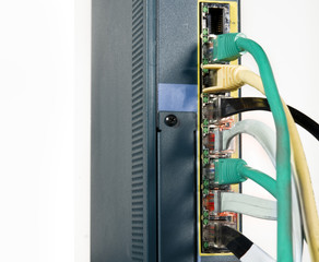 Network router and ethernet cables
