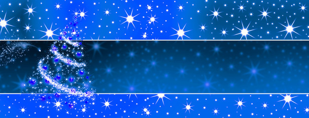 Weihnachtskarte Hintergrund - abstrakter Tannenbaum - Sterne