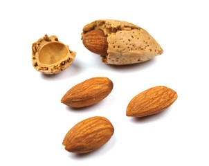 sweet almond on white