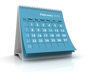 2010 calendar. February