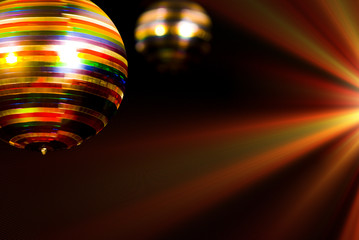 Colored disco ball