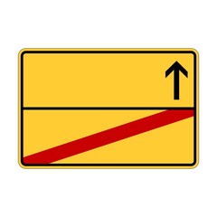 Ortsschild Ausfahrt Clear - Vektor