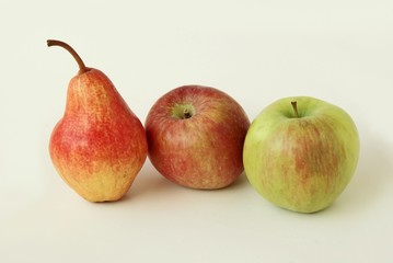 apples and red pear