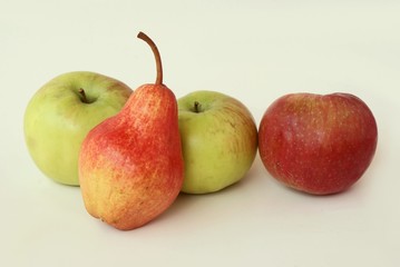 apples and red pear