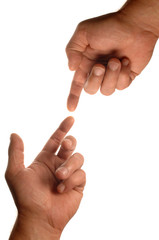 le contact des deux doigts