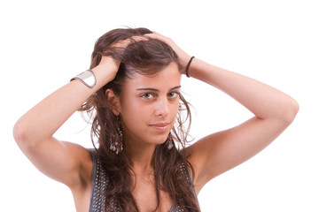 Naklejka premium Portret młodej dziewczyny