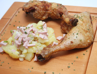 Huhn mit Kartoffelsalat