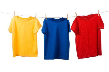 Colorful T-Shirts on White - Powered by Adobe