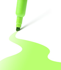 Green Highlighter with Color Wave