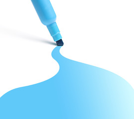 Blue Highlighter with Color Wave