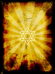 Jewish Yom Kippur grunge background - Day of Atonement