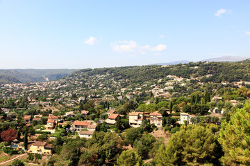 Fototapeta na wymiar aerial view from the village of Saint-Paul France