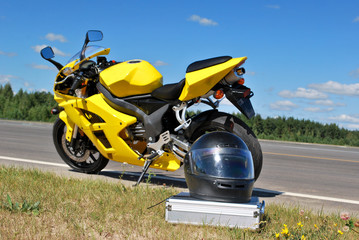 Single motorcycle parking