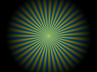 yellow and blue rays