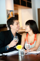Couple in Restaurant