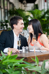Couple Eating Outdoors