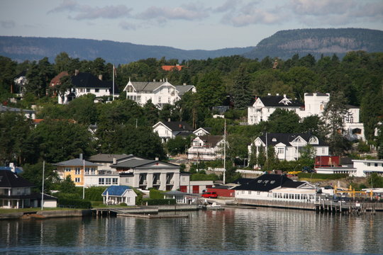 villas sur les bords de l'oslofjord