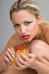 Hamburger Woman