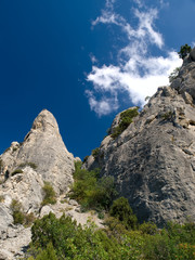 Rock against sky