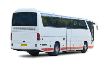 Tour bus. Isolated on white background with clipping path.