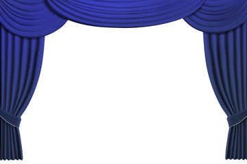 blue Stage Theater Drapes