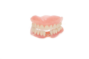 Dental prosthesis on white background