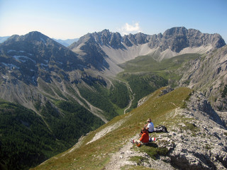 Fototapeta na wymiar On the top - am Gipfel