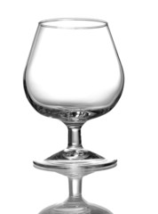 transparent empty wine glass