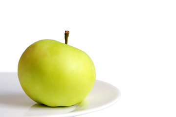 Apple on plate