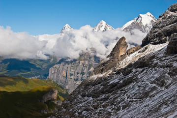 Eiger, Mönch und Jungfrau in der Schweiz