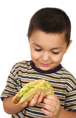 kid with taco