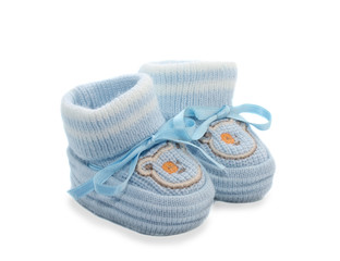 Bootees for the baby, isolated.